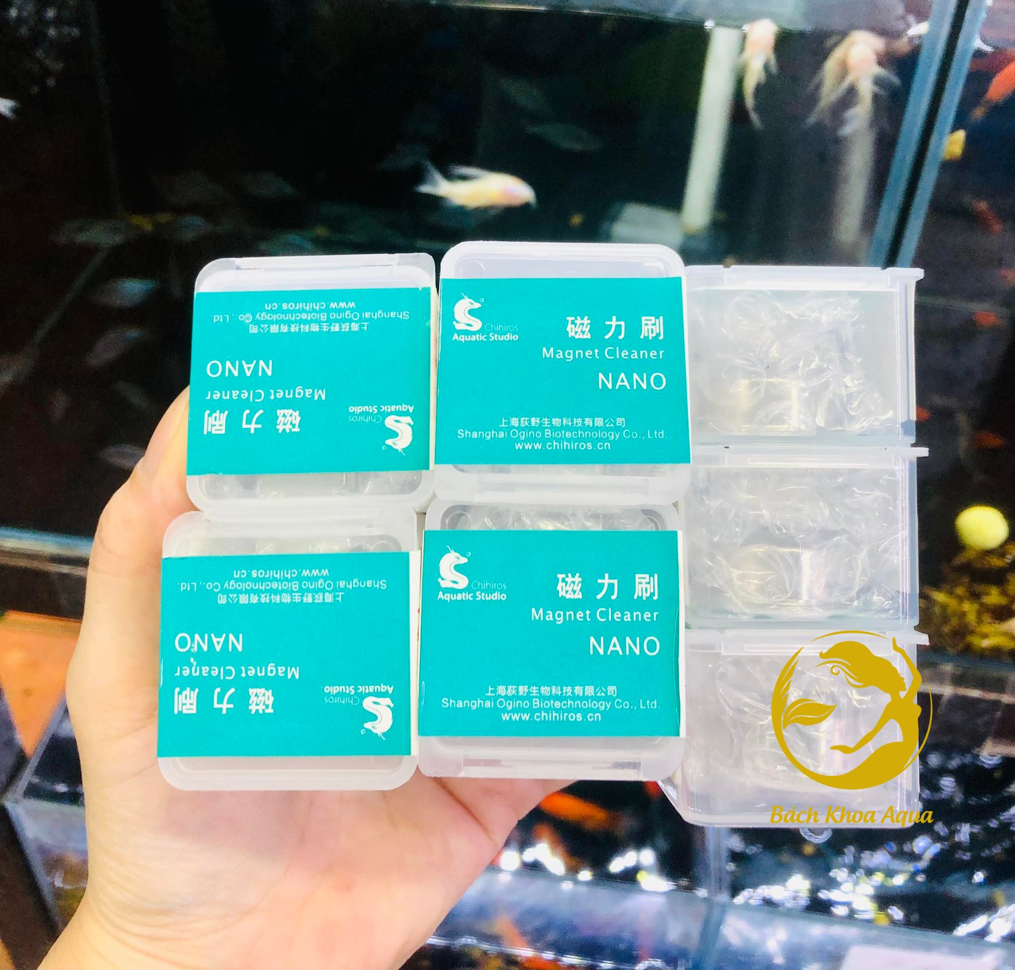 Cọ bể nam châm CHIHIROS Magnet Cleaner Nano ( Kích Thước 20x20mm & 40x20mm )
